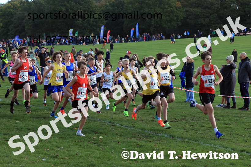 Boys Under-14s 2026 Northern Cross Country Relays, Graves Park, Sheffield. Photo: David T. Hewitson/Sports for All Pics